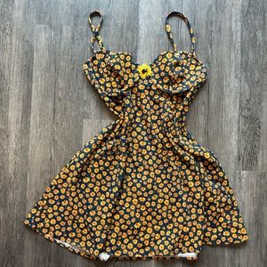 Vintage Sunflower mini dress